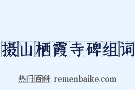 摄山栖霞寺碑组词是什么意思的图片